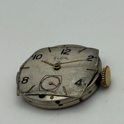 1942 Vintage 8/0s Elgin 554 Model 7 American Watch Movement PARTS REPAIR SPARES