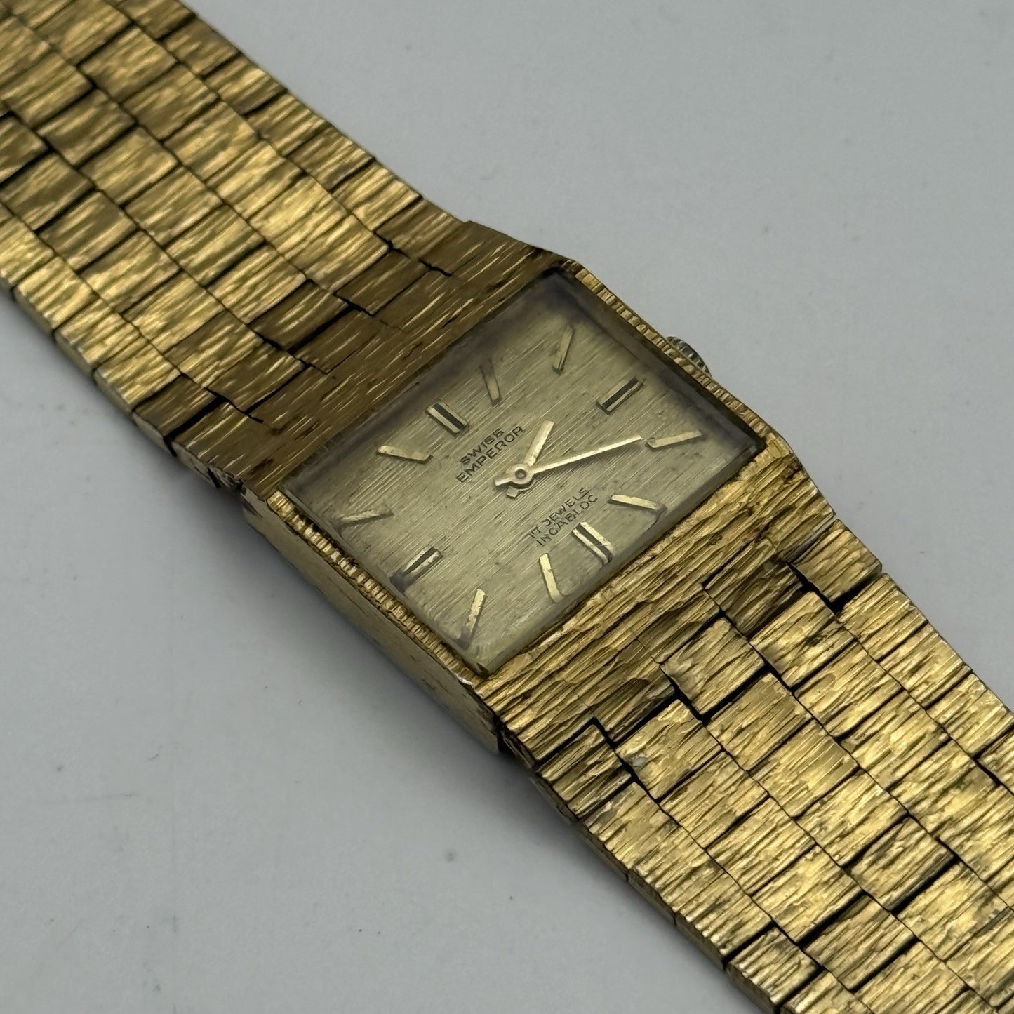 24mm Vintage Ladies Swiss Emperor Gold Plated Manual Wind Swiss FHF Watch PARTS