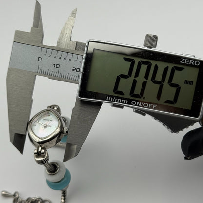 Sekonda Ladies Quartz Watch MOP Dial Beaded Design Bracelet Japan Working 20mm