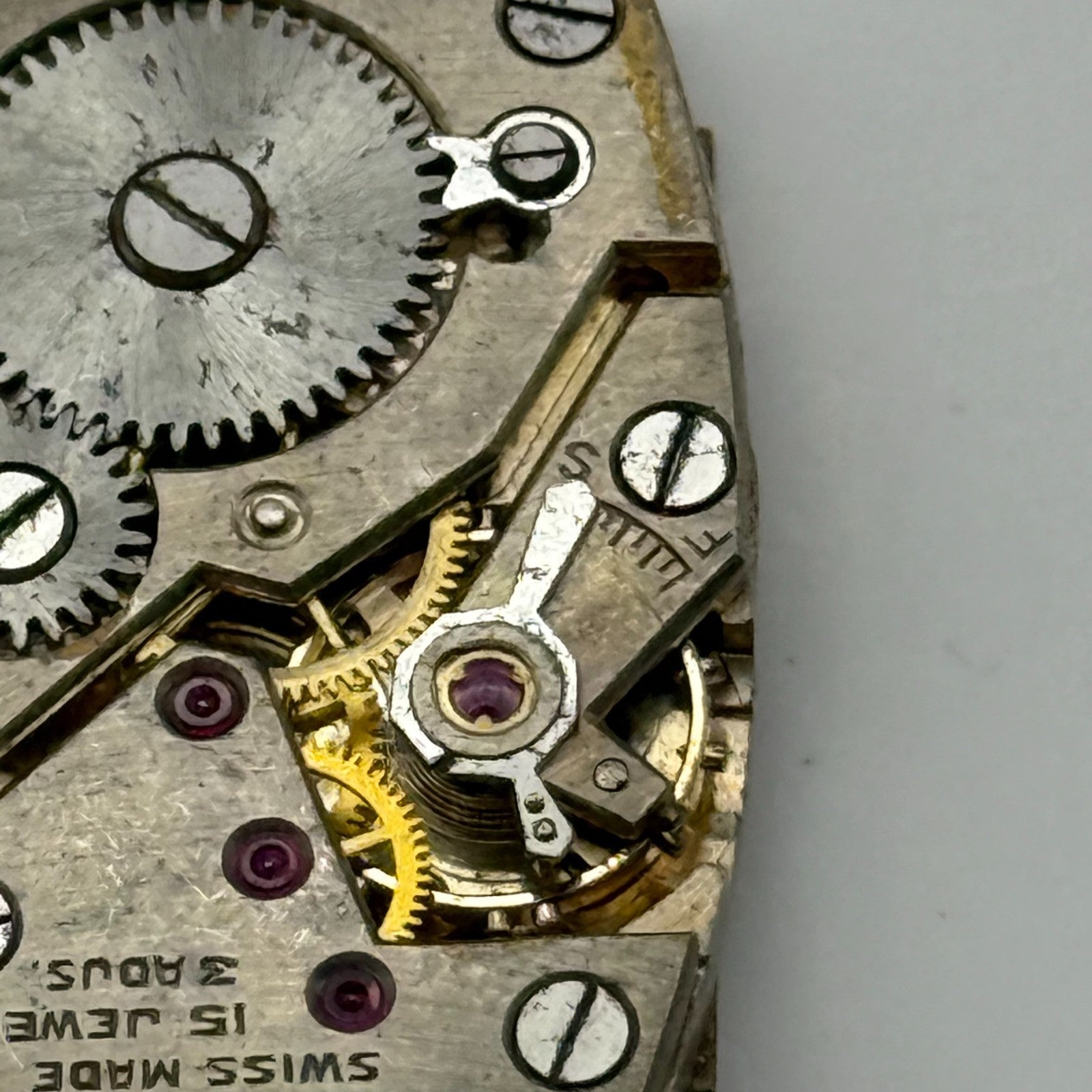 Marvin 610 Tank Tonneau 15 Jewels Watch Movement Manual Wind Parts Repair 17.8mm