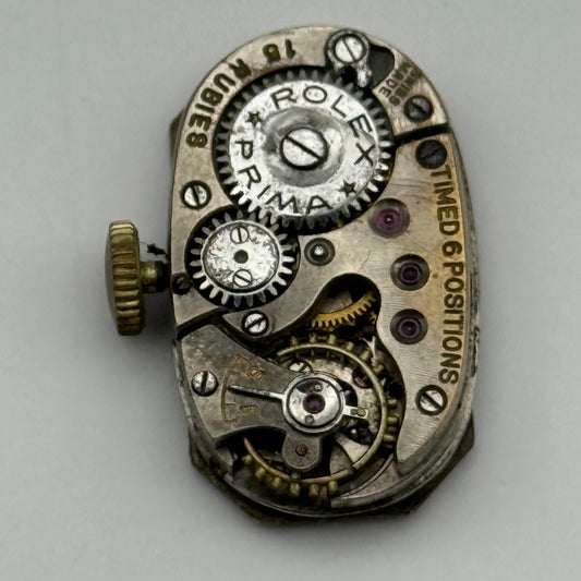Rolex Prima Timed 6 Positions Ladies Watch Movement Vintage Swiss Parts Repair