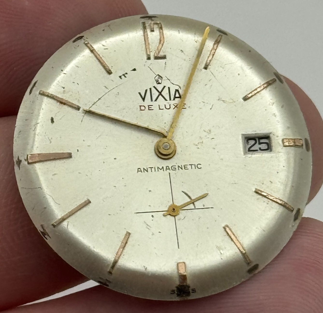 25.9mm Vixia De Luxe Peseux Cal 336N Manual Wind Watch Movement Vintage PARTS