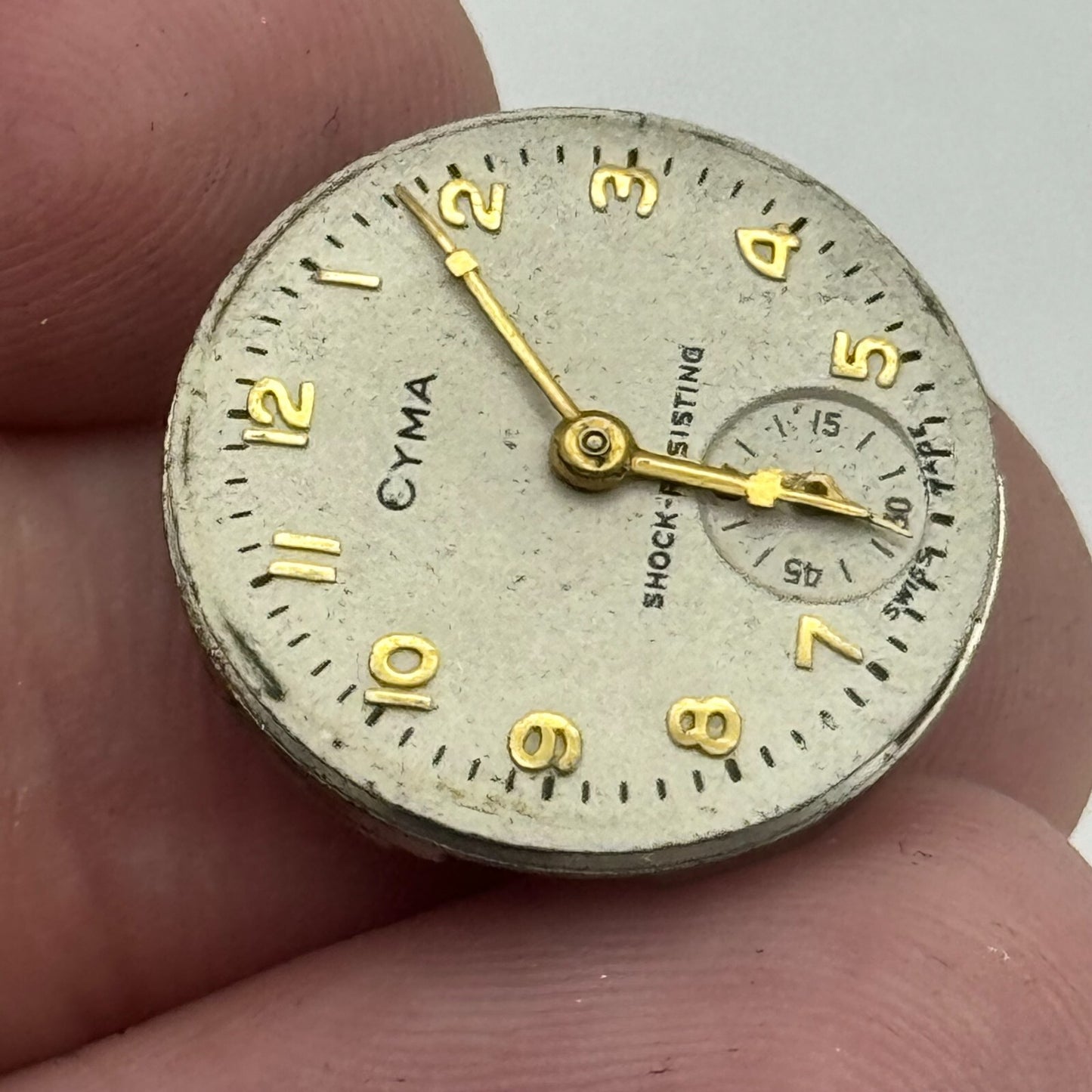 19.7mm Cyma Ref 424k Sub Seconds Manual Wind Watch Movement Swiss Vintage PARTS
