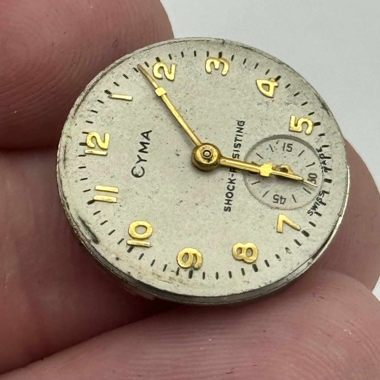 19.7mm Cyma Ref 424k Sub Seconds Manual Wind Watch Movement Swiss Vintage PARTS