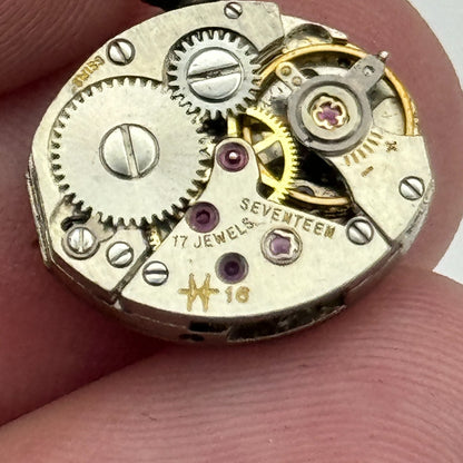 13mm Ladies Hamilton Cal 16 Swiss Manual Wind Vintage Watch Movement PARTS