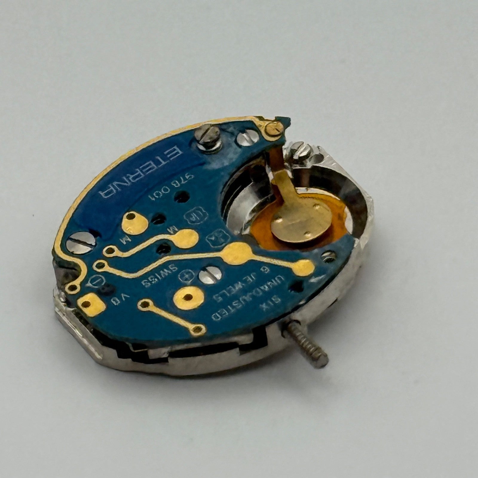 ETA 978.001 Eterna Quartz Watch Movement Incomplete Swiss Vintage Parts Repair