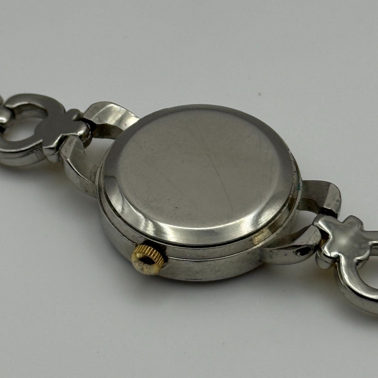 22mm Working Ladies Via Lucia 181 Two Tone Gold And Silver Quartz Watch 7 Inches