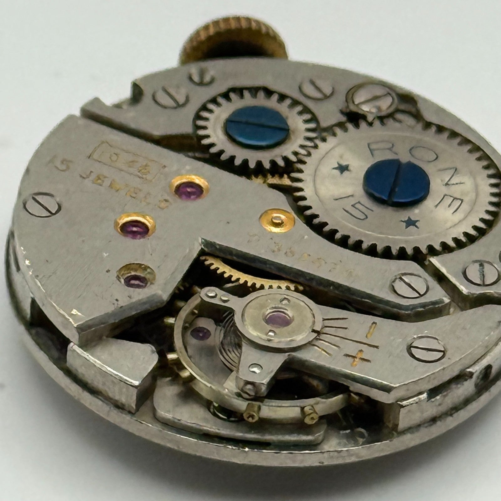 FHF 70 Watch Movement Rone Fifteen 1046 Manual Wind Vintage Parts Repair 23.7mm