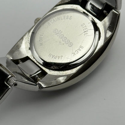 Ellesse Ladies Quartz Watch Silver Tone Bracelet Steel Japan Working 28mm