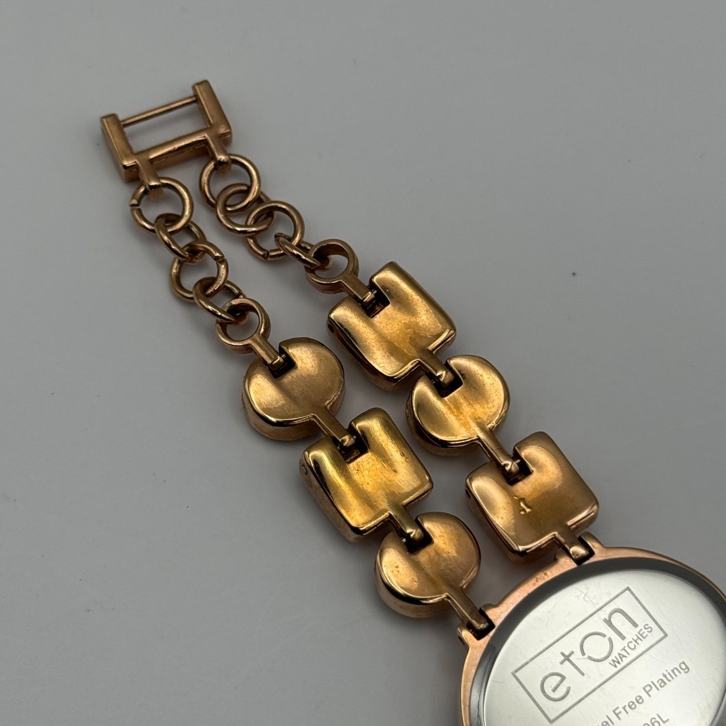 Eton Ladies Quartz Watch Mother of Pearl Rose Gold Tone Bracelet Working 31mm