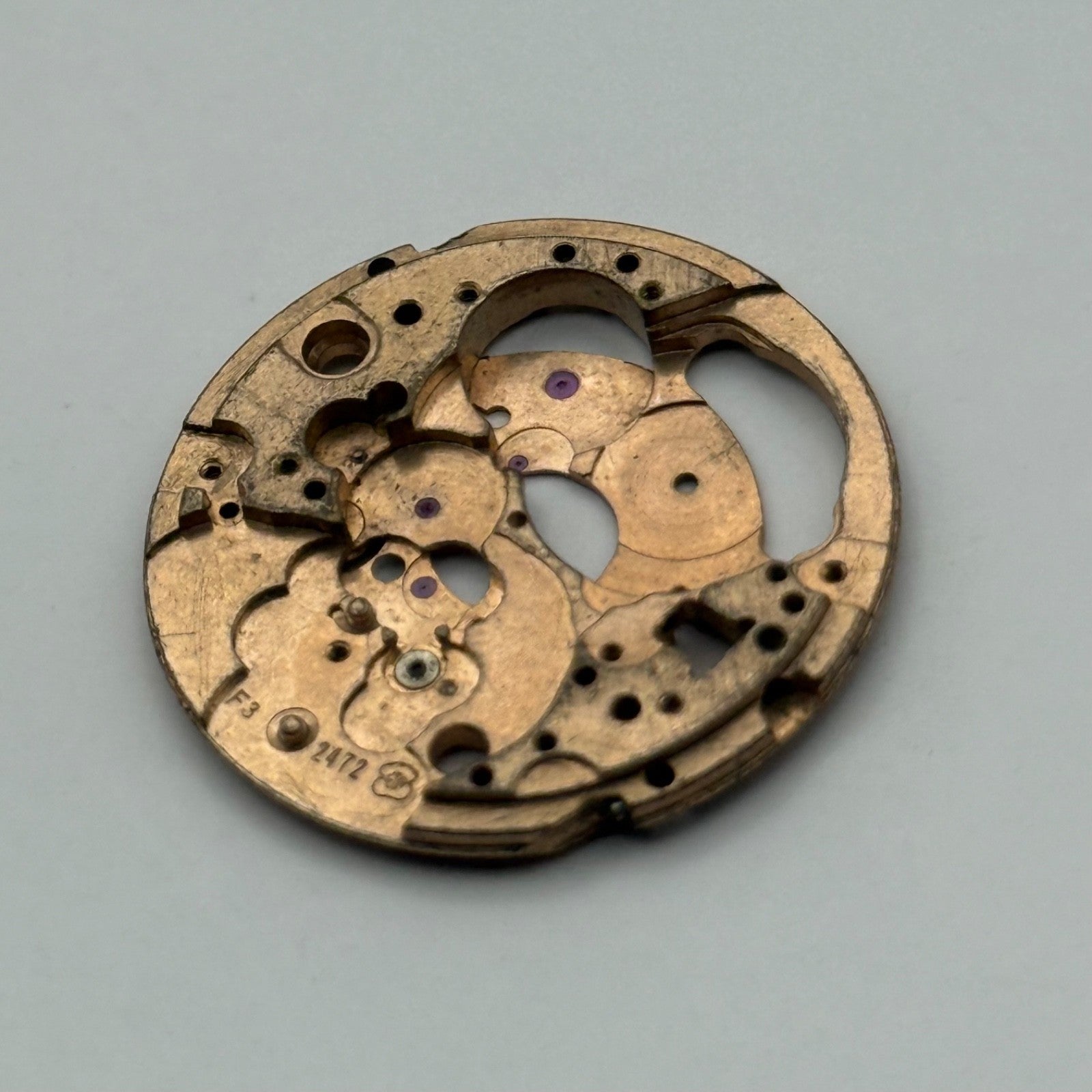 ETA 2472 Watch Movement Main Plate Automatic Vintage Swiss Parts Repair 25.9mm