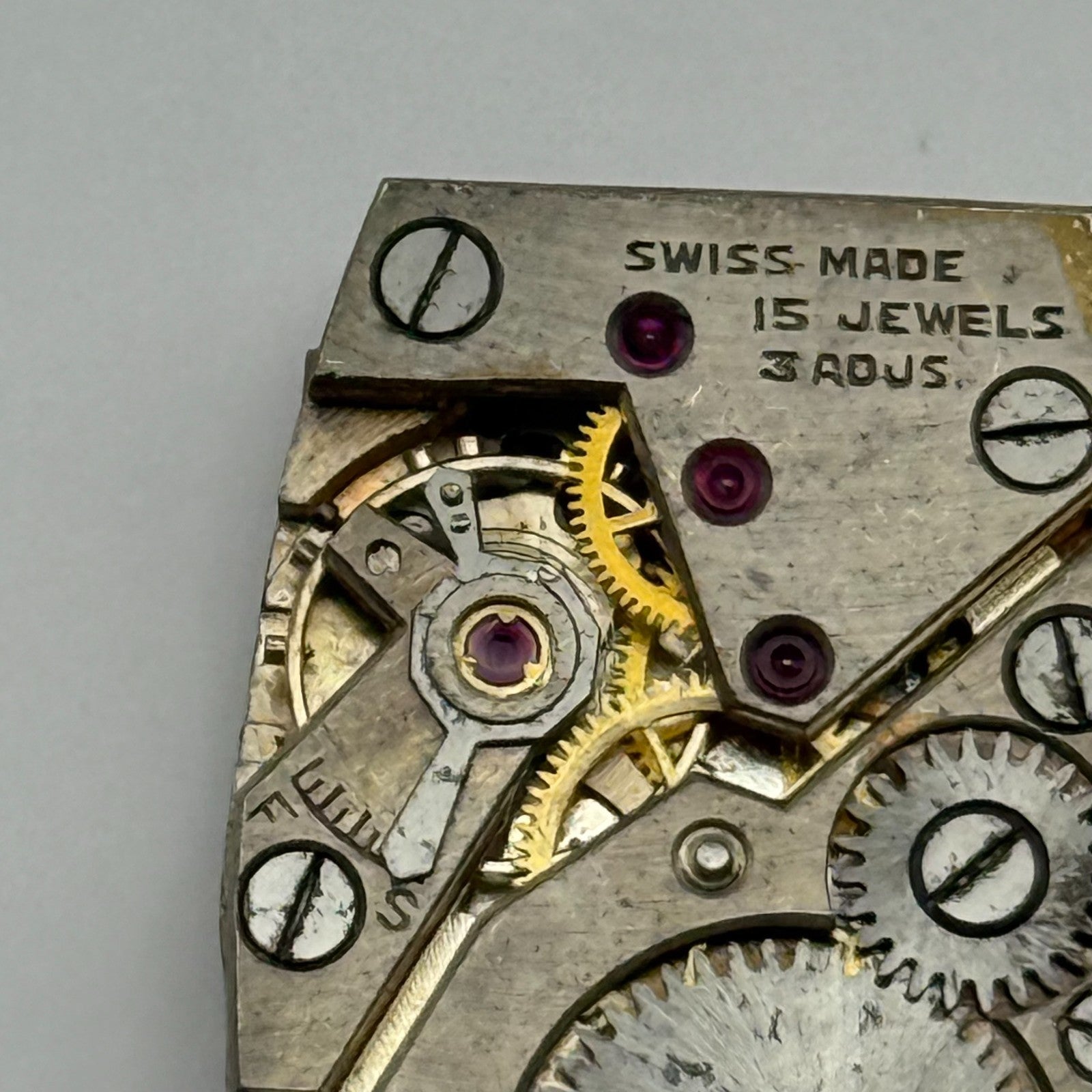 Marvin 610 Tank Tonneau 15 Jewels Watch Movement Manual Wind Parts Repair 17.8mm