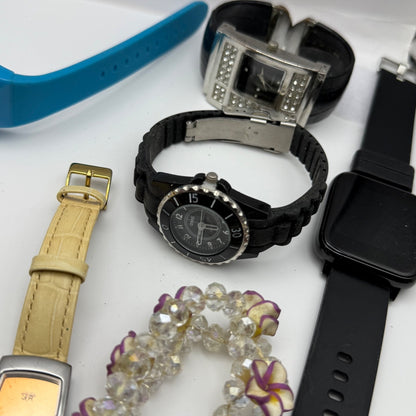 Bundle Of 16 Quartz Watches Modern / Vintage Untested Parts / Repair / Crafts