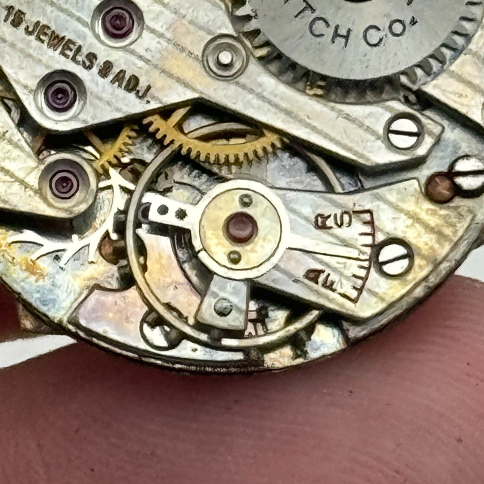 26mm Vintage Cardinal Swiss 15 Jewels Rolled Gold Manual Wind Watch PARTS REPAIR