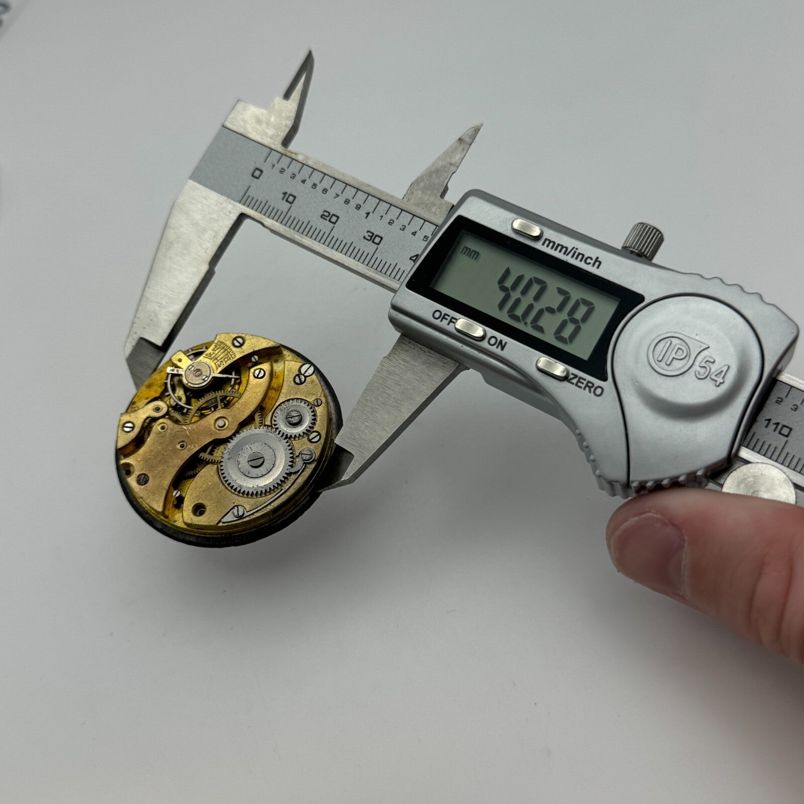 43.2mm Vintage Open Face Sub Seconds Balance Ok Pocket Watch Movement PARTS