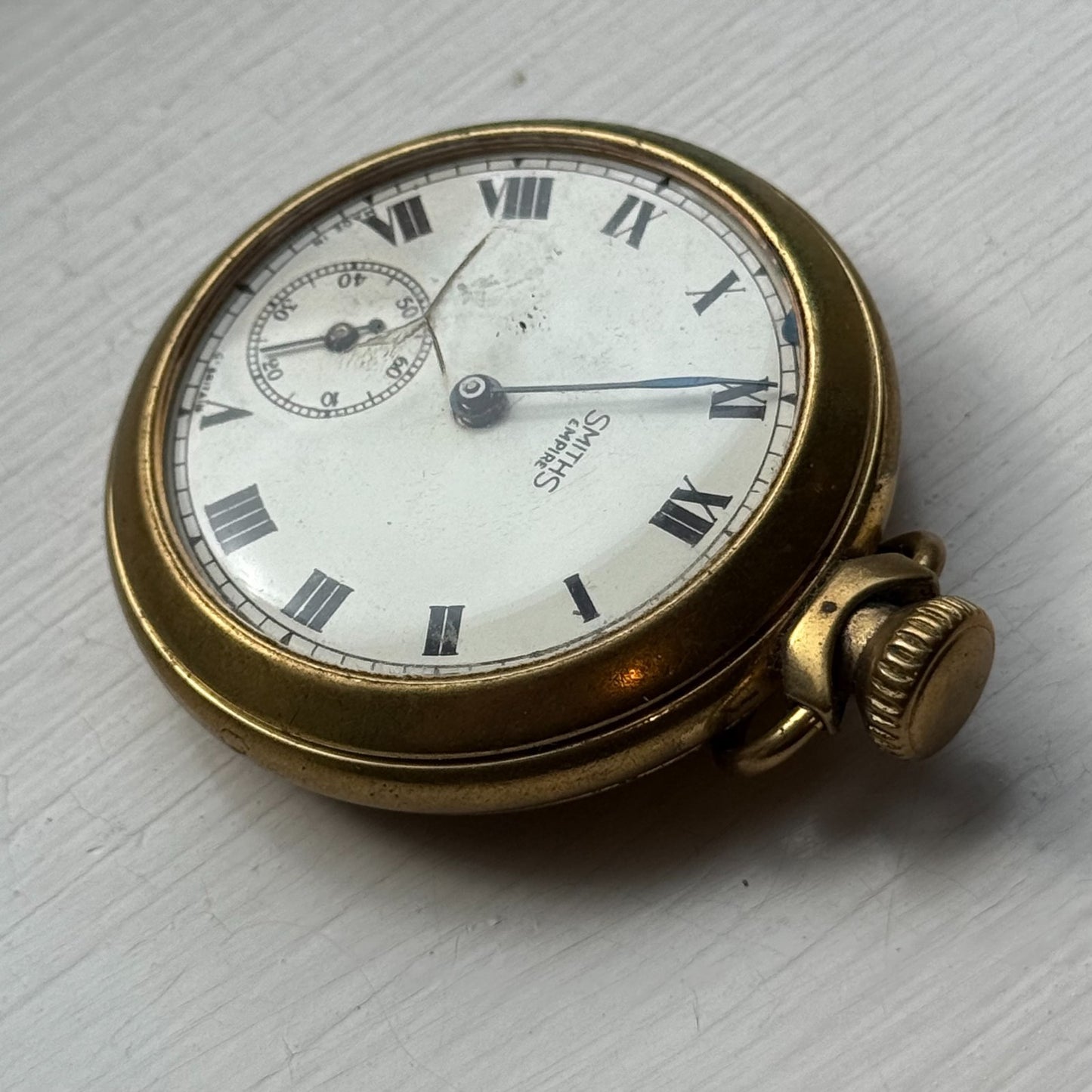 51mm Vintage Smiths Empire 609 EM Britain Made Pocket Watch PARTS REPAIR