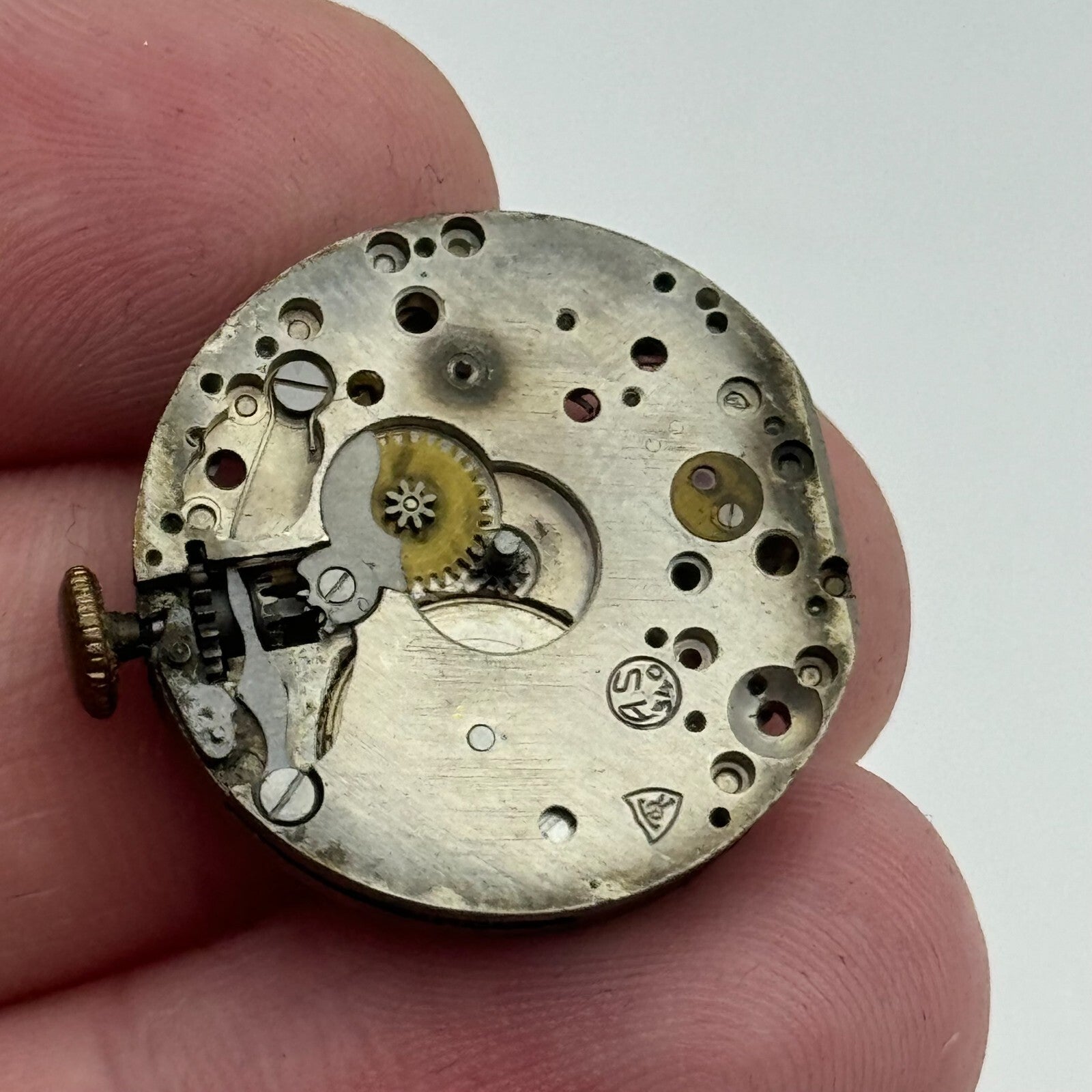 23.7mm Running Rotary AS 340 Manual Wind Watch Movement Swiss Vintage PARTS