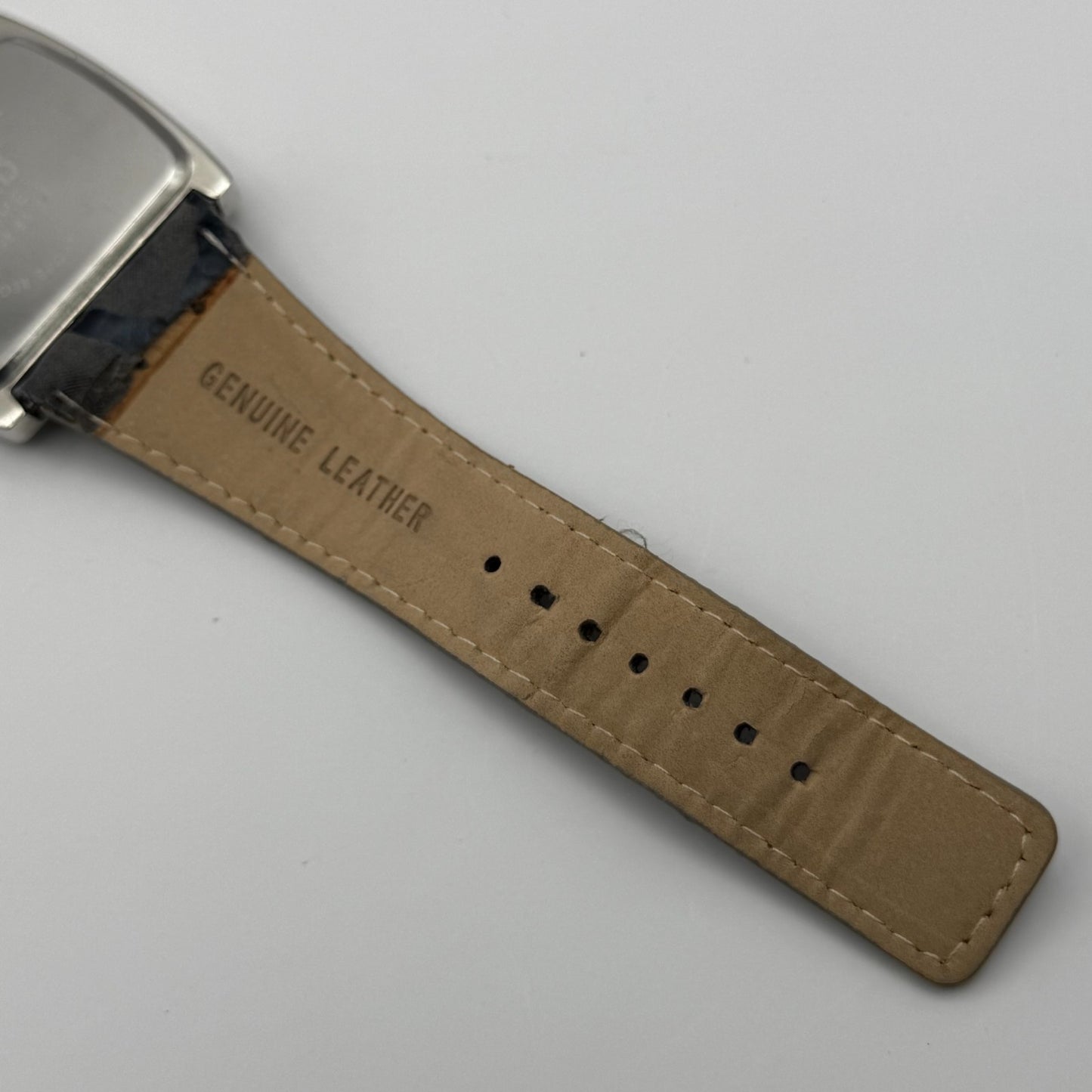 G&B Time Fashion Ladies Quartz Watch Crystal Accents Leather Strap Working 42mm