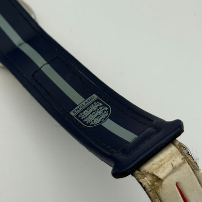 England National Football Men's Quartz Watch Red White Cross Dial Working 32mm