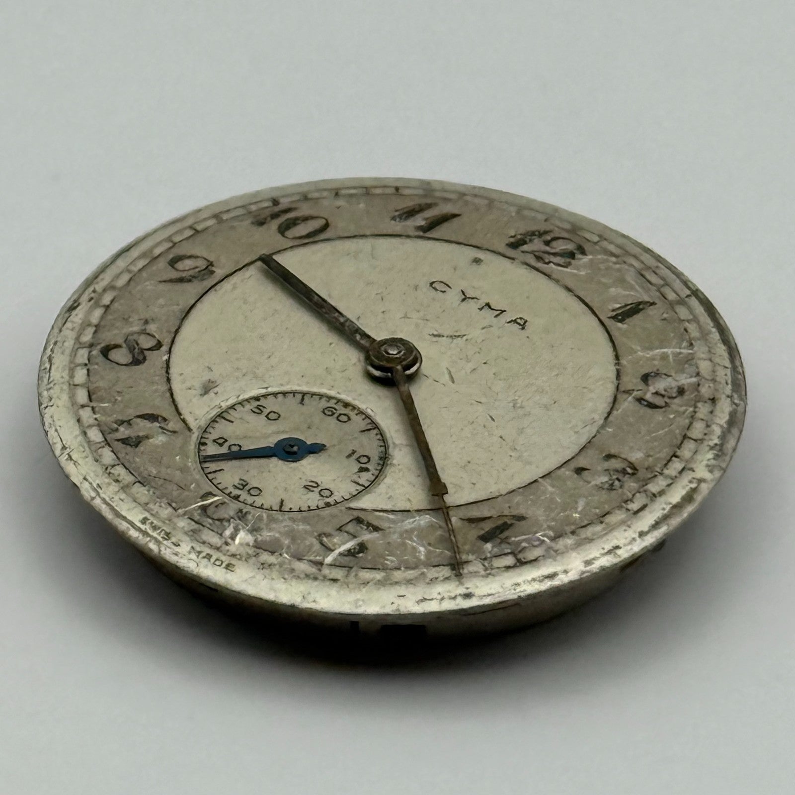 Cyma 162 Watch Movement Manual Wind Vintage Swiss 15 Jewels Parts Repair 23.5mm