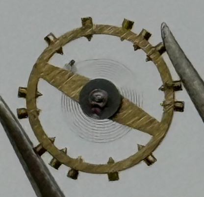 FHF 57-21 Balance Wheel Complete And Spring 6 3/4''' 1361 Watch Movement Parts 
