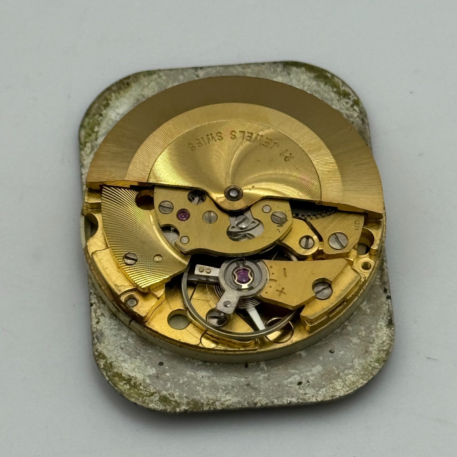 38mm Men’s Rare Vintage Rotary TV Case Automatic Swiss Date Watch PARTS REPAIR