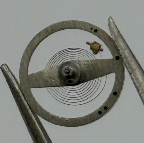 Brac 2051 Balance Wheel Complete And Spring 5 1/4''' 69 M Watch Movement Parts