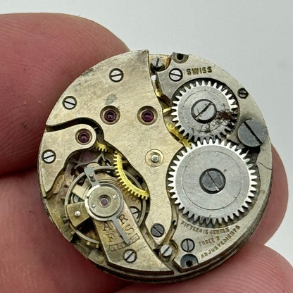 23.6mm Balance Ok 15 Jewels 3 Adj Swiss Vintage Manual Wind Watch Movement PARTS