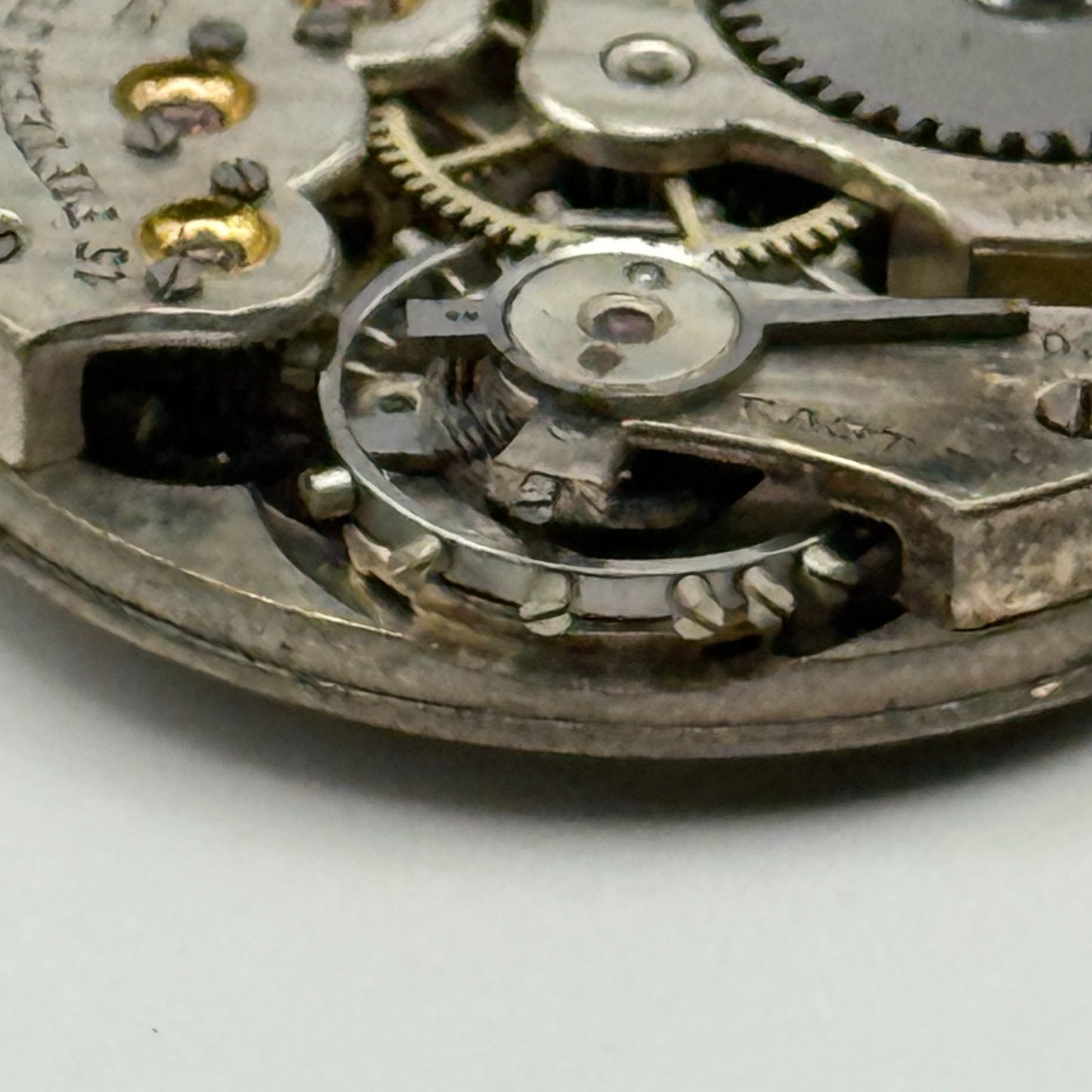 Possibly Movado Watch Movement Manual Wind Vintage Swiss Parts Repair 24.3mm