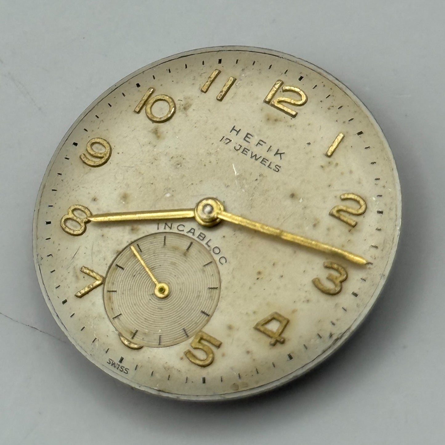 Peseux 170 Watch Movement Hefik Manual Wind Vintage Swiss Parts Repair 23.5mm