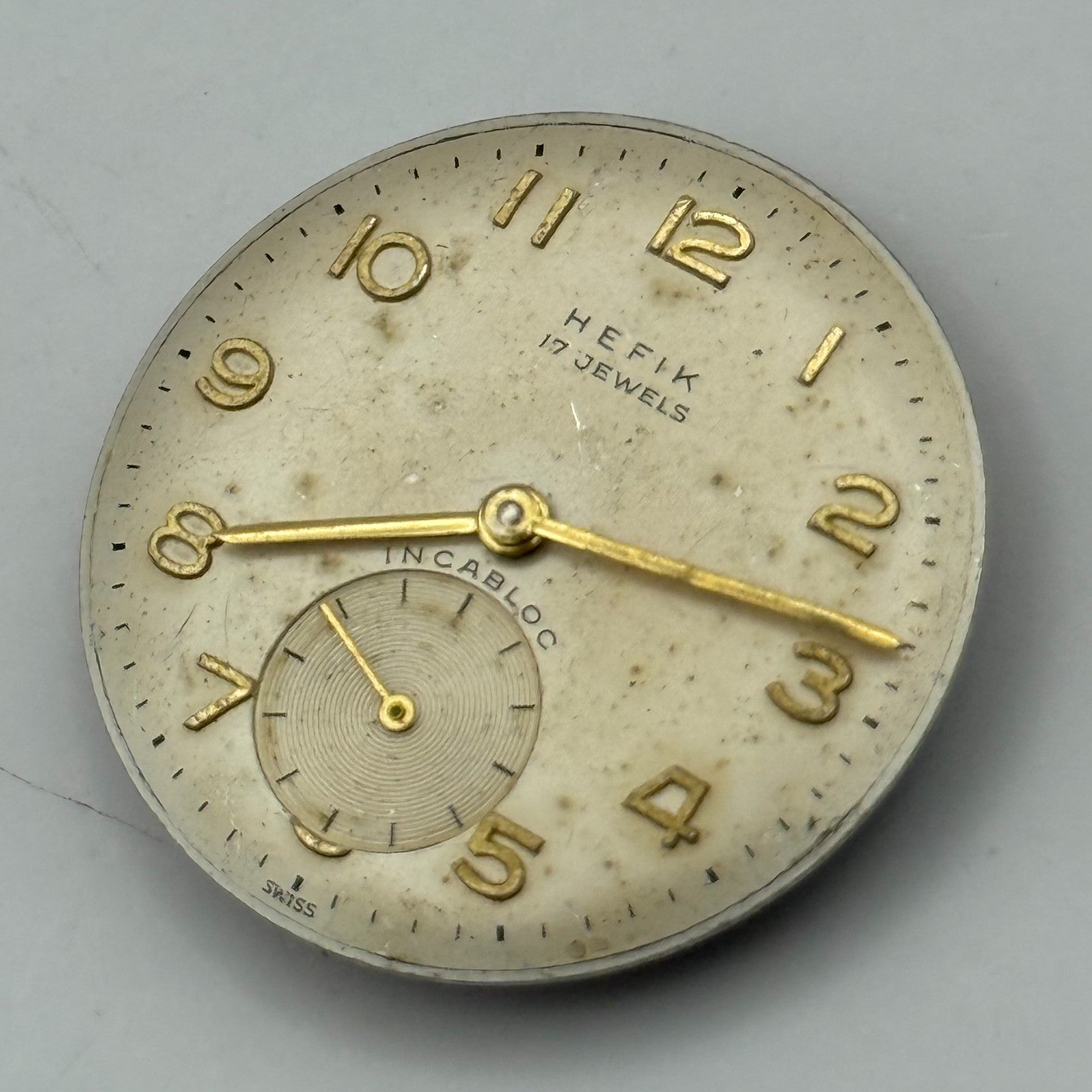 Peseux 170 Watch Movement Hefik Manual Wind Vintage Swiss Parts Repair 23.5mm