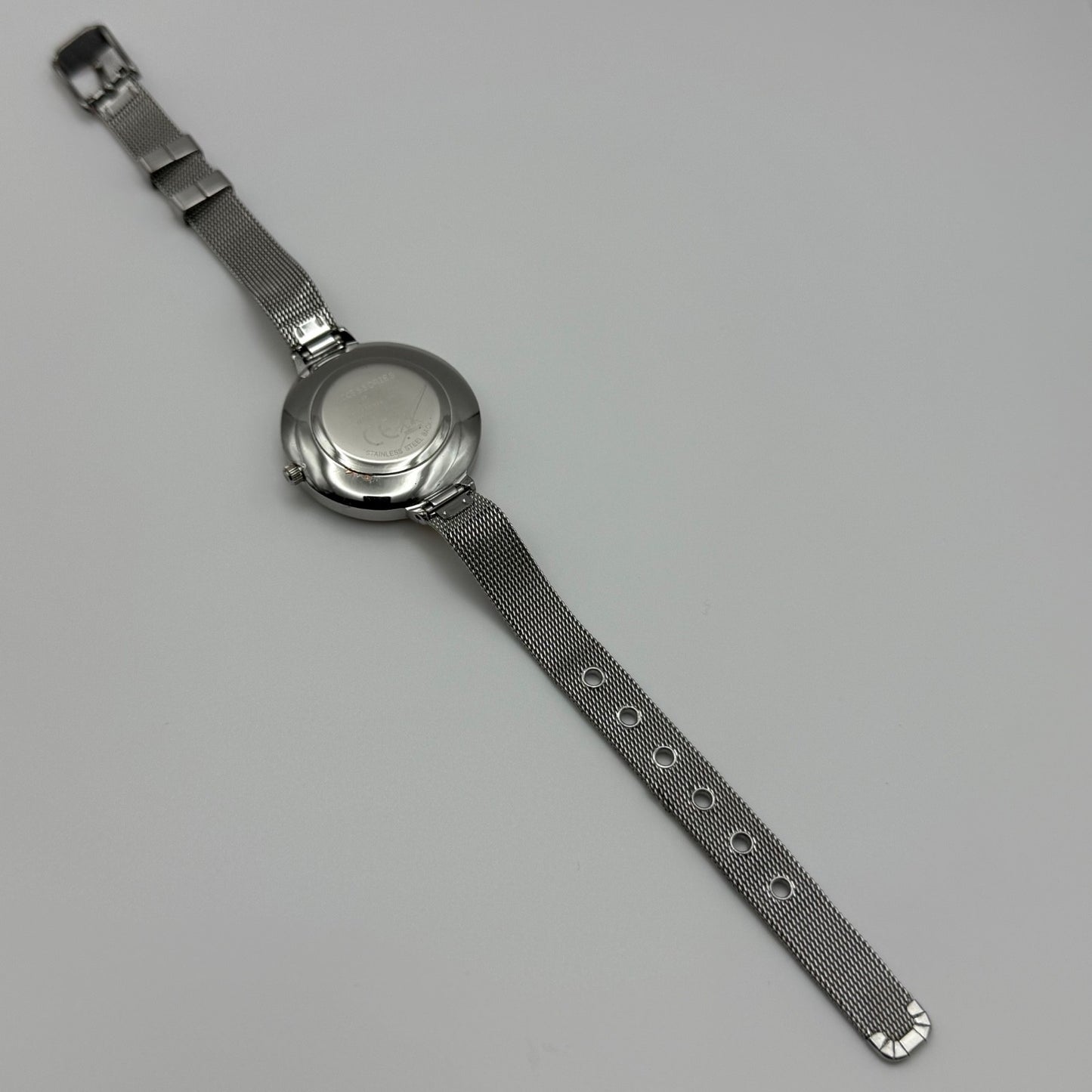 Working  Ladies Accessories Silver Tone Adjustable Mesh Strap 34mm Quartz Watch