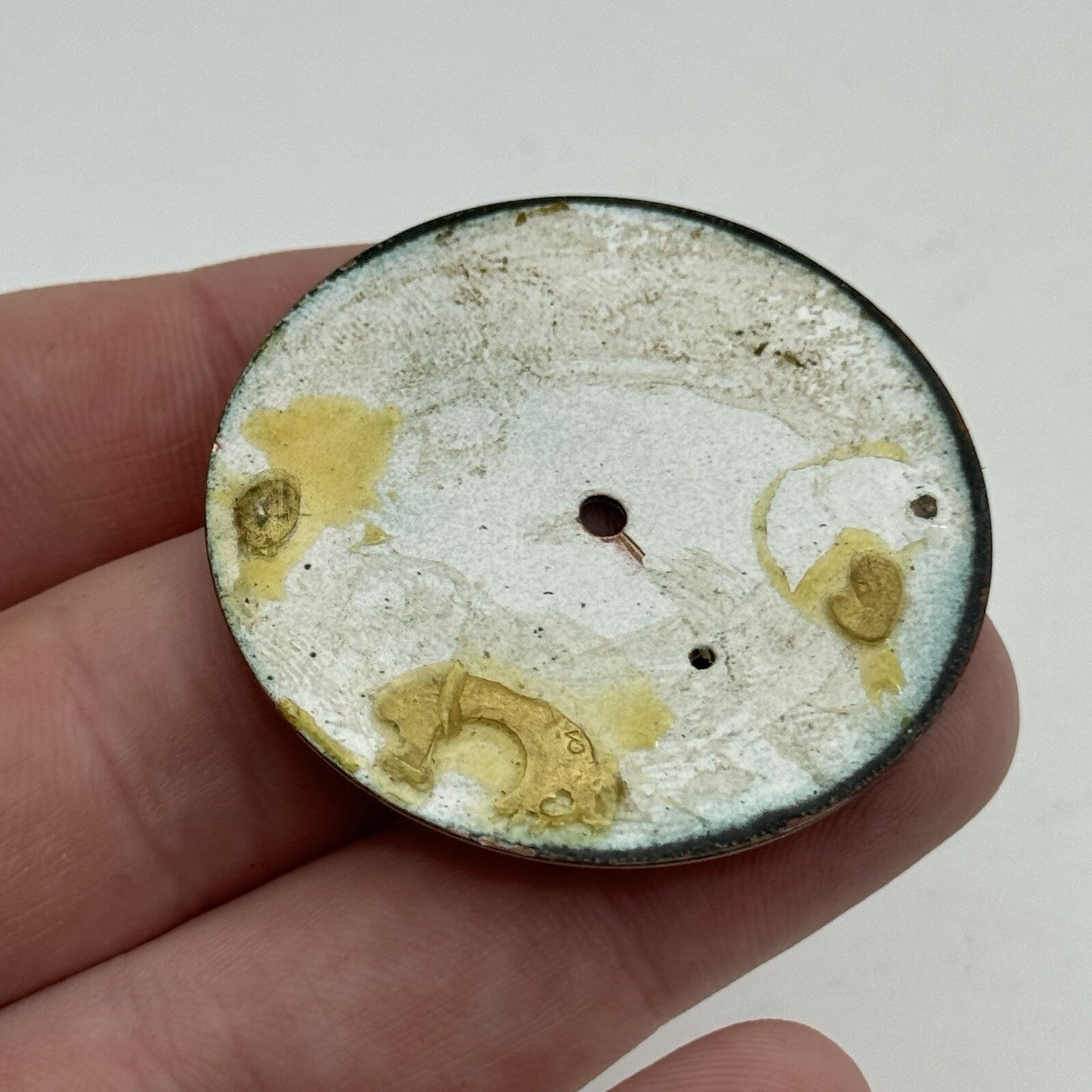 44.2mm Antique Gustave Jacot Locle Beautiful Porcelain Pocket Watch Dial Spares