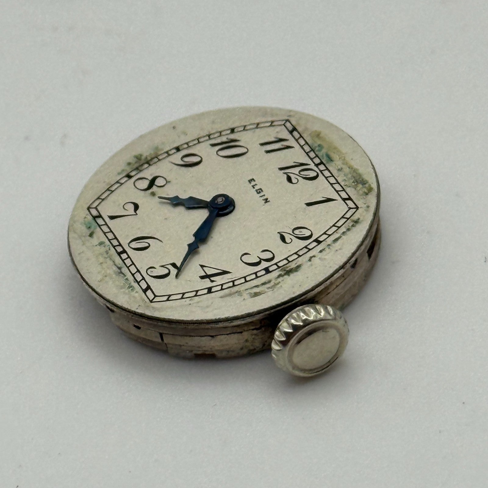 1925 Antique 10/0s Elgin 444 Model 4 American Watch Movement PARTS REPAIR