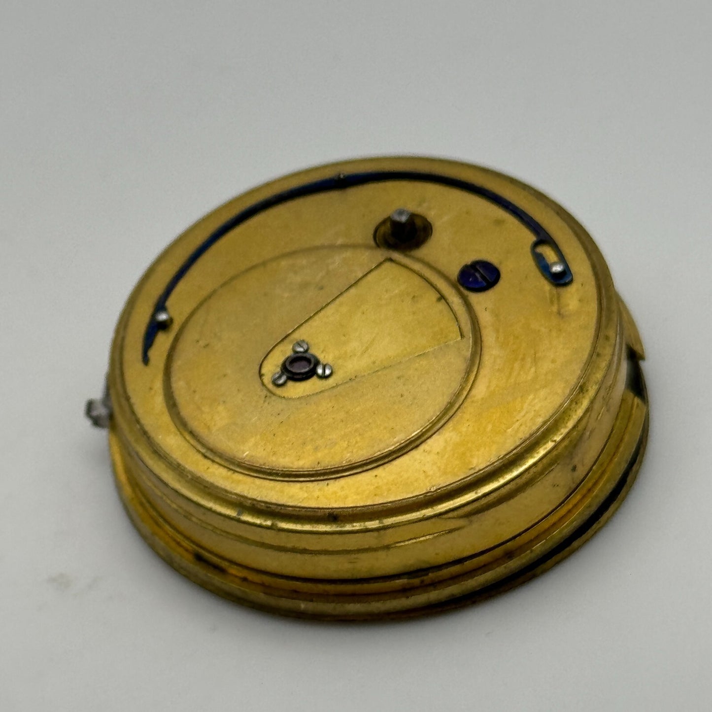39.7mm W B Lahe Romford Antique English Fusee Pocket Watch Movement PARTS SPARES