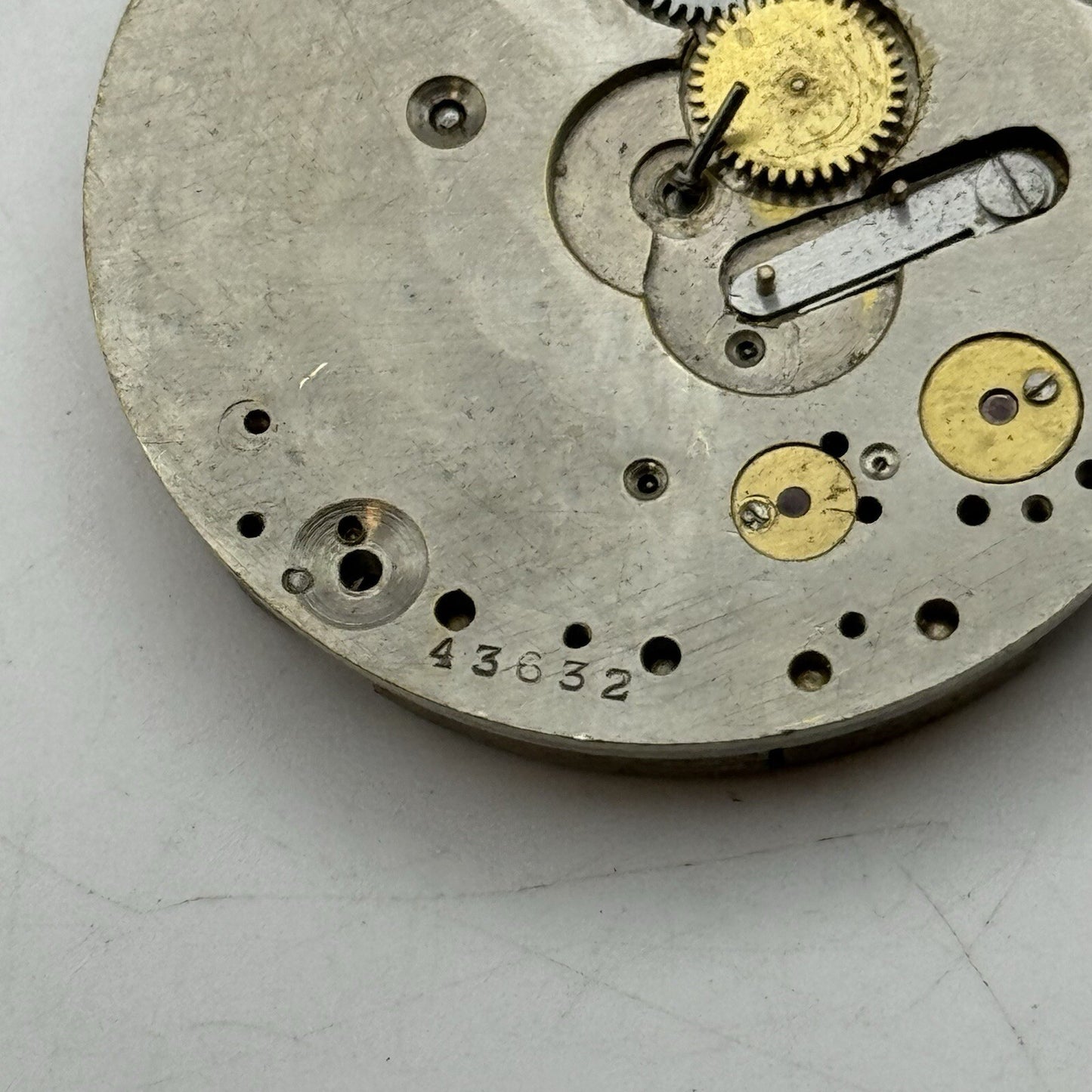 41.3mm Manual Wind UIT Top Wind Pocket Watch Movement Balance Damaged FOR PARTS