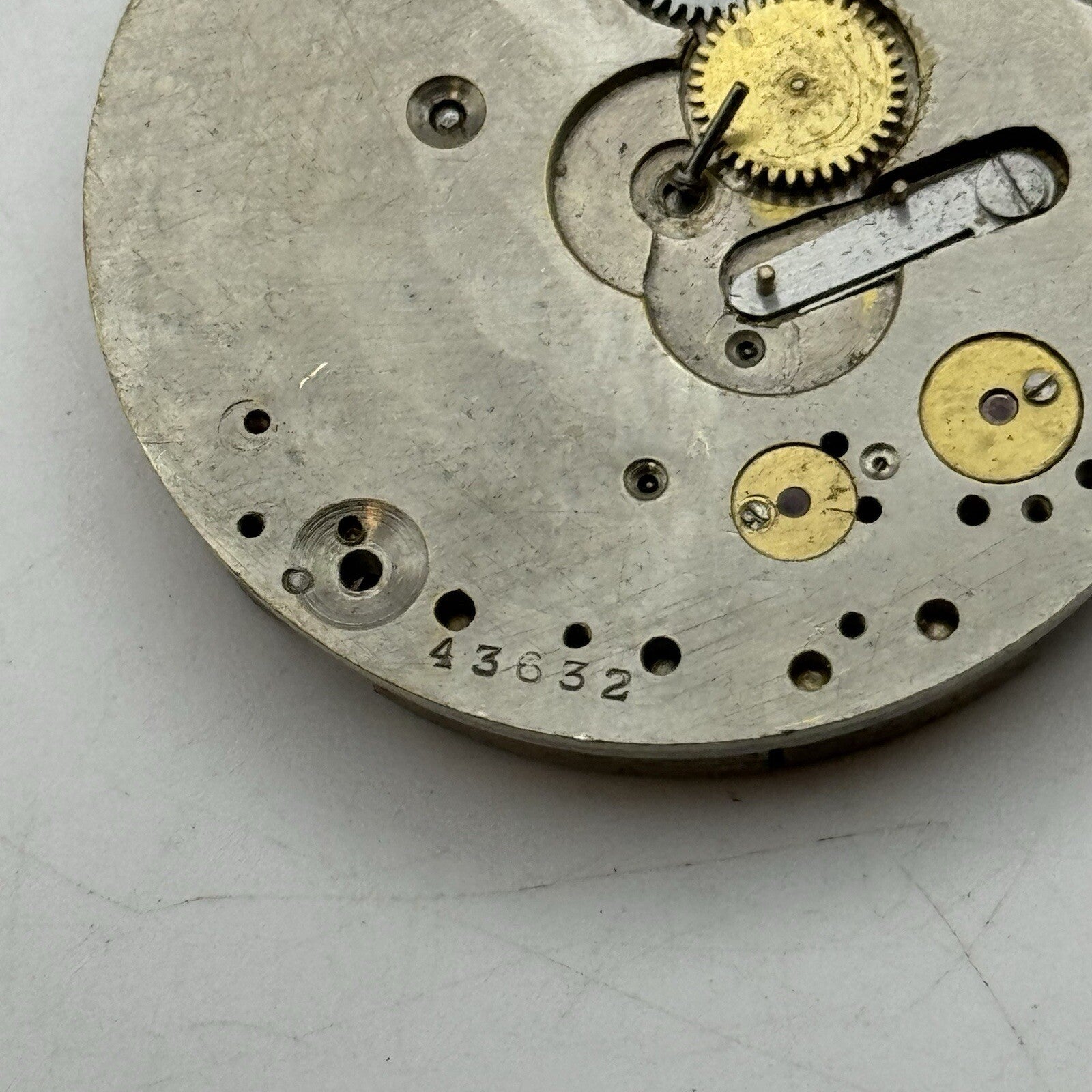 41.3mm Manual Wind UIT Top Wind Pocket Watch Movement Balance Damaged FOR PARTS