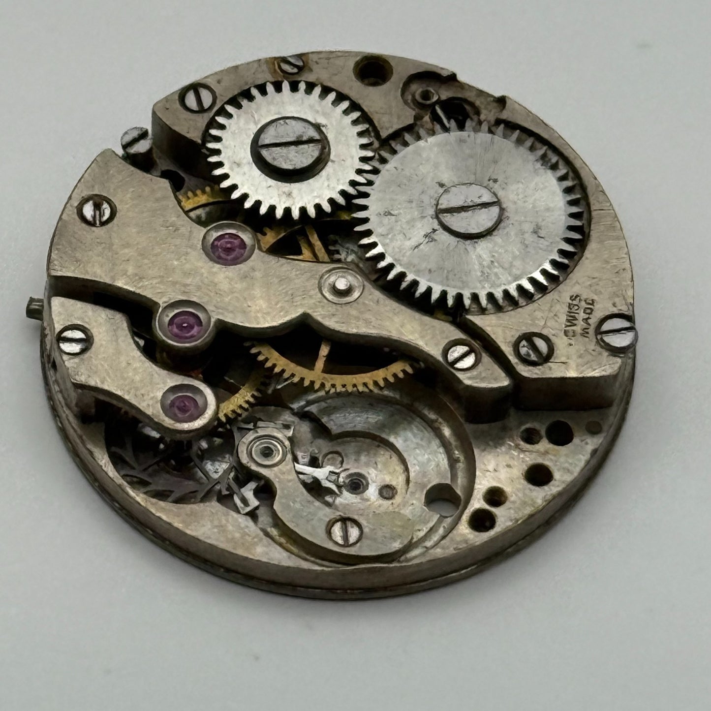 AS A Schild Watch Movement Manual Wind Vintage Swiss Parts Repair Spares 23.7mm
