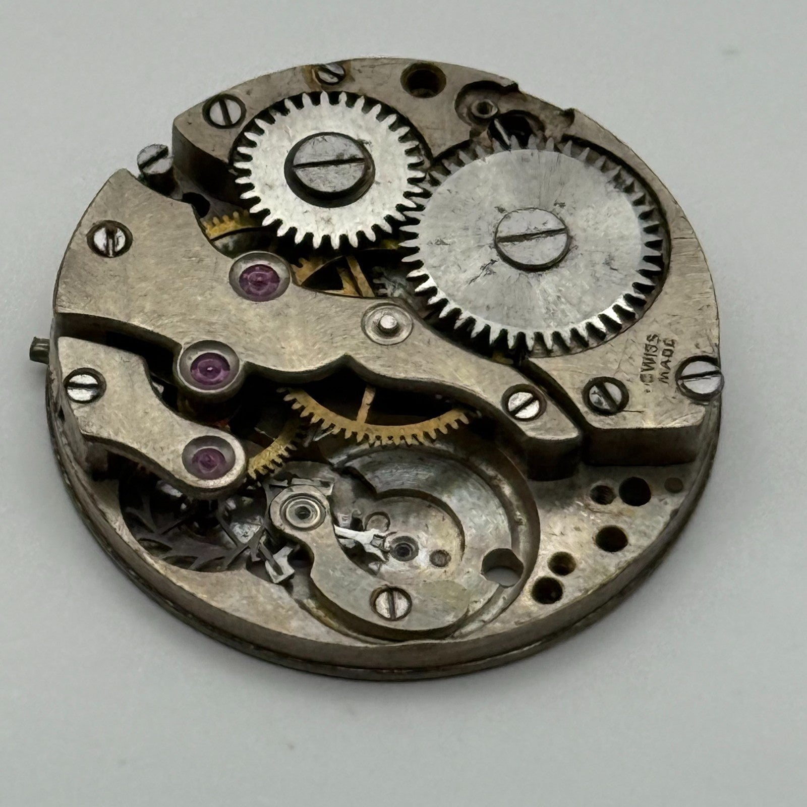 AS A Schild Watch Movement Manual Wind Vintage Swiss Parts Repair Spares 23.7mm