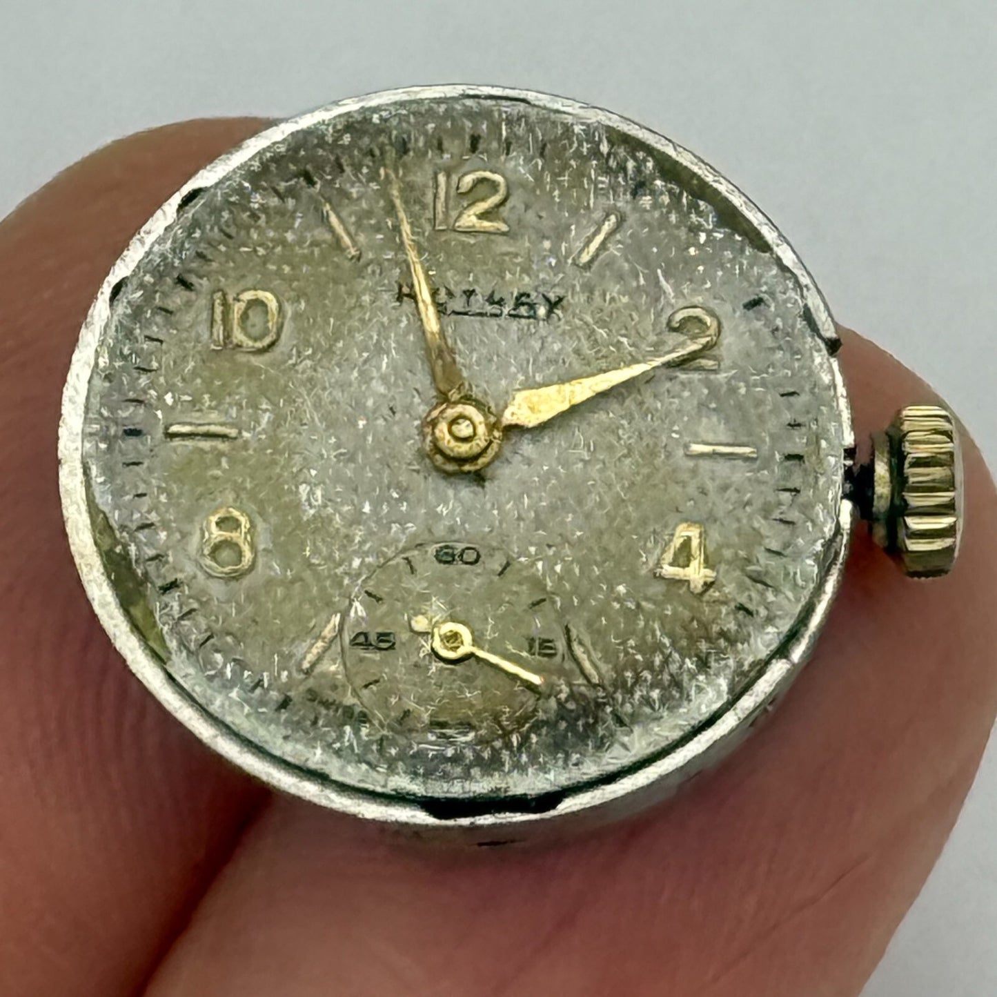 19.6mm Vintage Peseux P 220 Swiss Made Manual Wind Watch Movement PARTS REPAIR