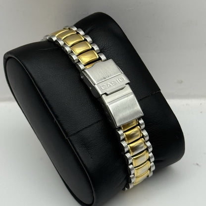 31mm Working Vintage Rare Casio LD-721 Two Tone Date 20Bar Quartz Watch 6 Inches