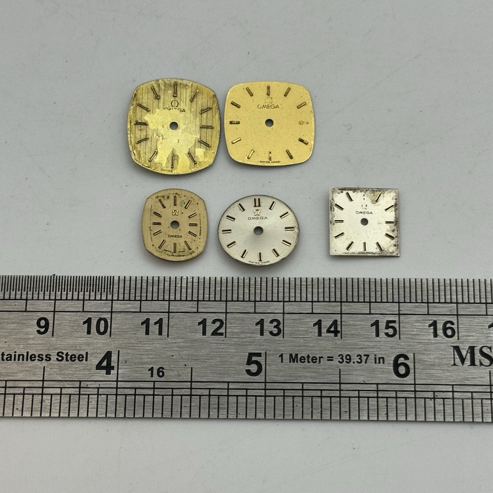 5 x Vintage Ladies Omega Swiss Made Wristwatches Gold & Silver Tone Spares Parts