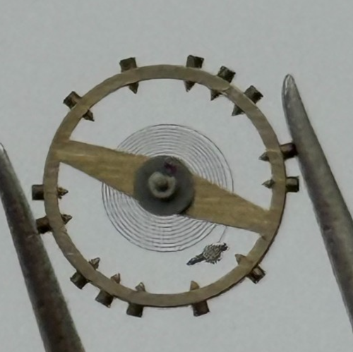 ETA 2412 Balance Wheel Complete And Spring 6 3/4''' 1257 M Watch Movement Parts 