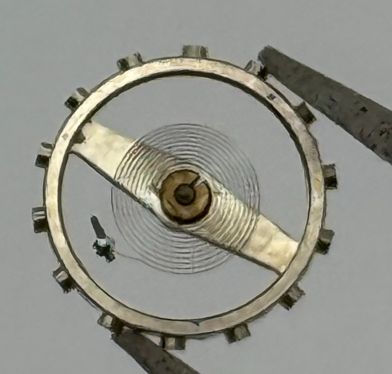Brac 2051 Balance Wheel Complete And Spring 5¼’’’ 975 M Watch Movement Parts NOS