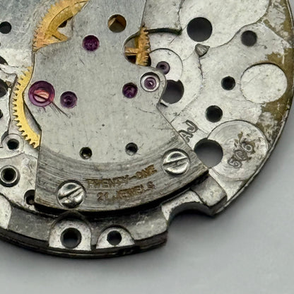 Longines 506 Watch Movement Automatic Incomplete Vintage Swiss Parts 25.9mm