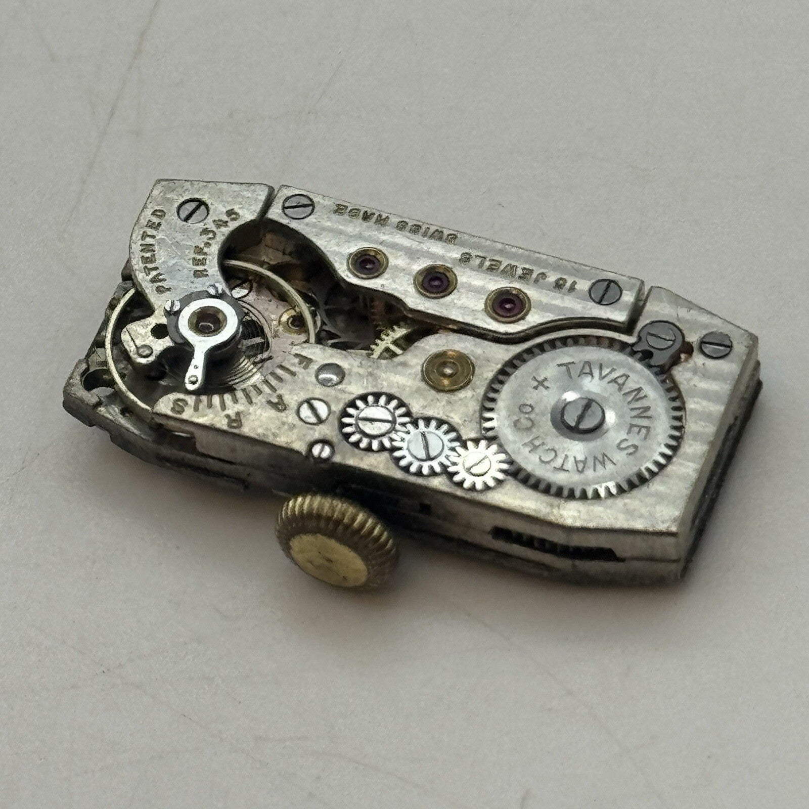12.1mm Cyma Tavannes Cal 345 High Quality Tank Watch Movement Restoration Parts
