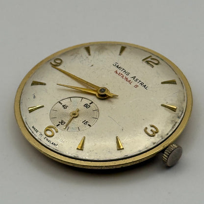 Smiths Astral National 15 60461E Watch Movement Manual Wind Vintage Parts 31.9mm
