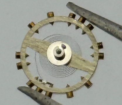 ETA 746 Balance Wheel Complete And Spring 4 1/2''' 144 M Watch Movement Parts