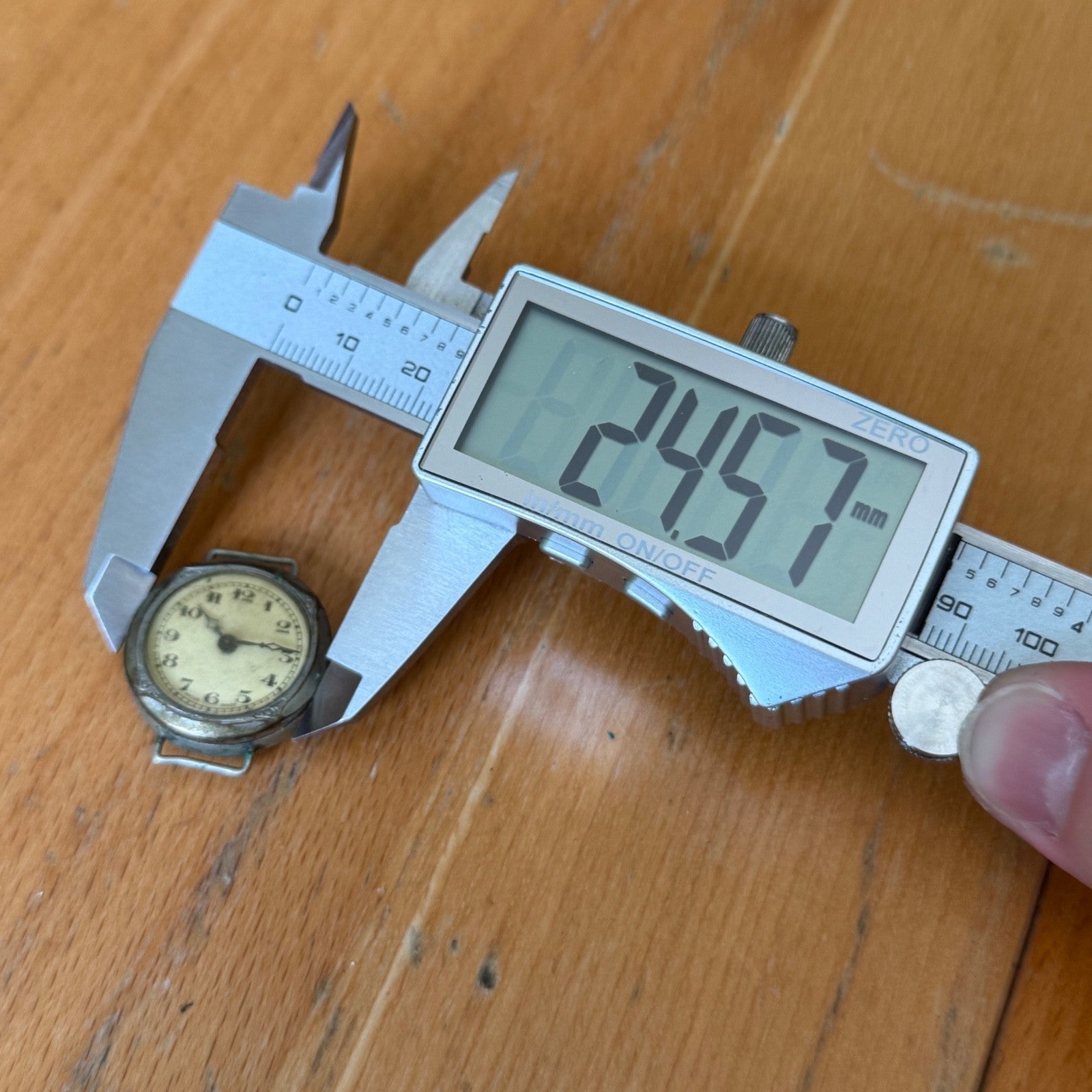 24mm Vintage Swiss Made Trench Watch Manual Wind FOR PARTS / REPAIR