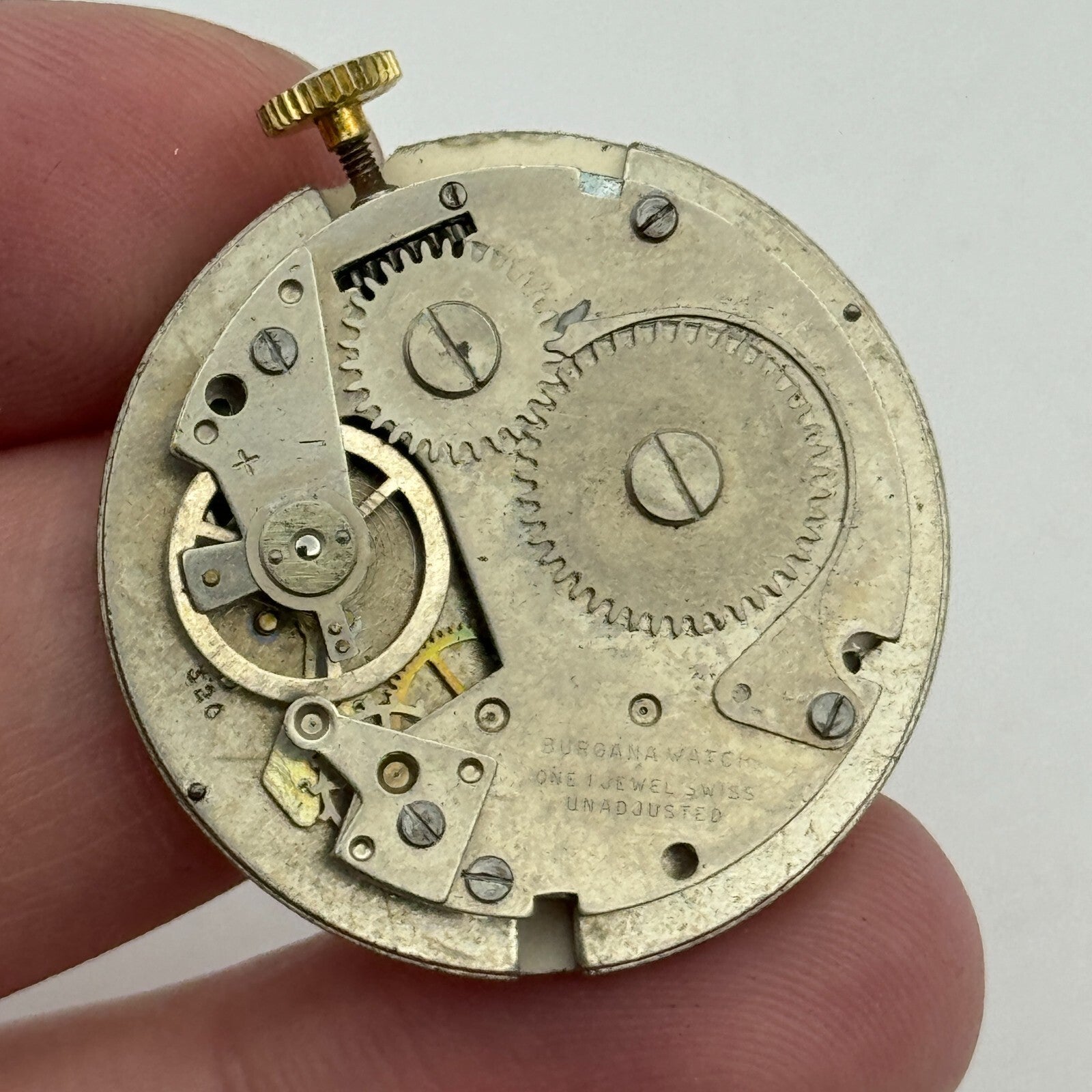 31.1mm Men's Burgana Binatone D 320 Manual Wind Swiss Watch Movement PARTS SPARE